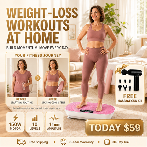 SunyNook™ Whole-Body Vibration Plate – Support Weight-Loss Workouts & Leg Toning