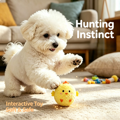 Cute Plush Pet Balls, Interactive Squeaky Chew Toys for Dogs &amp; Cats